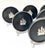 Mid-Century Modern Vintage Nautical Silver Ship Coasters – Swedish Lerstorp Black Bakelite/Isolite Scandinavian Barware - Set of 6 For Sale - Image 3 of 9