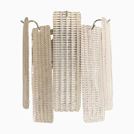 Listelli Murano Glass Wall Sconce with Diamond Strips by Simoeng For Sale - Image 13 of 13