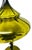 Empoli Vintage 1960s Large Italian Empoli Olive Green Glass Circus Tent Lidded Compote For Sale - Image 4 of 13