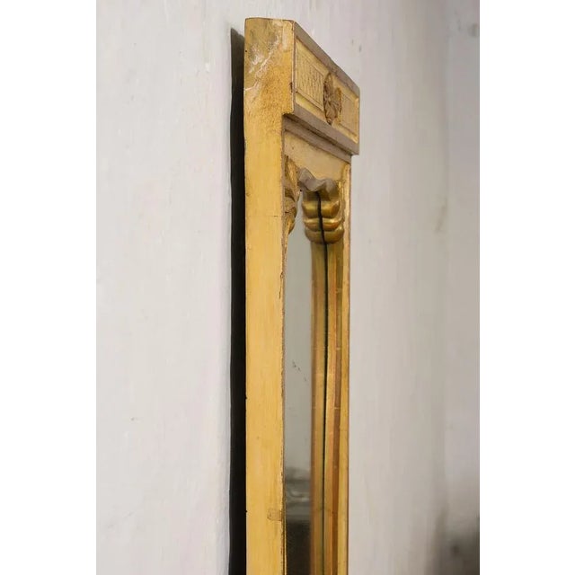 Wood Art Nouveau Mirror in Carved Wood, 1900s For Sale - Image 7 of 8