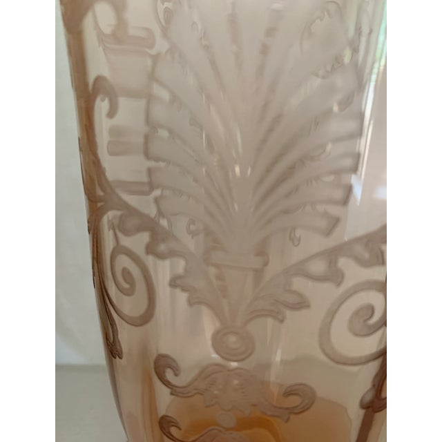 1920s Vintage Fostoria Versailles Pink Pitcher For Sale - Image 5 of 6