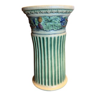 Vintage 12" Roseville Art Pottery Corinthian Vase For Sale