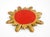 Mid-Century Modern Italian Sunburst Wall Mirror in Wood and Resin, 1950s For Sale - Image 13 of 15