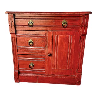 19th Century Stepback Laquered Eastlake Cupboard For Sale