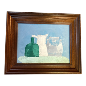 1970’s Abstract Modernist Assorted Vases Still Life Painting
