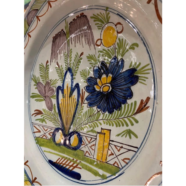 18th-19th century polychrome delft platter.