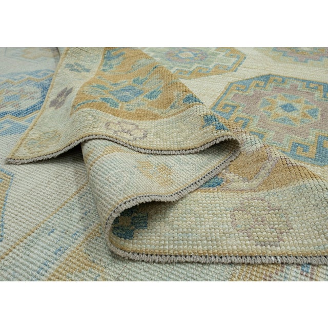 Gold Turkish Oushak Rug 10'1" x 15'6" #18520 For Sale - Image 8 of 8