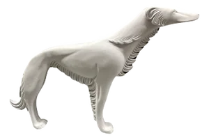Life-Size Art Deco Styled Fiberglass Borzoi Russian Hunting Hound Dog Statue