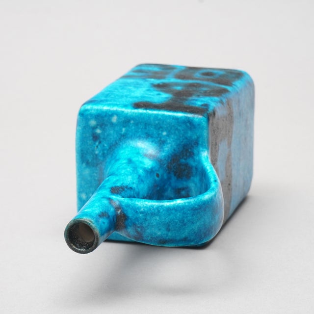 Vintage Studio Ceramic Handle Vase by Bruno Gambone, Italy, 1950s For Sale - Image 13 of 14