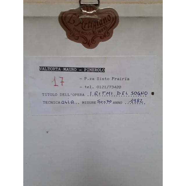 Valtorta Mauro, I ritmi del sonno, 1982, Watercolor For Sale - Image 4 of 9