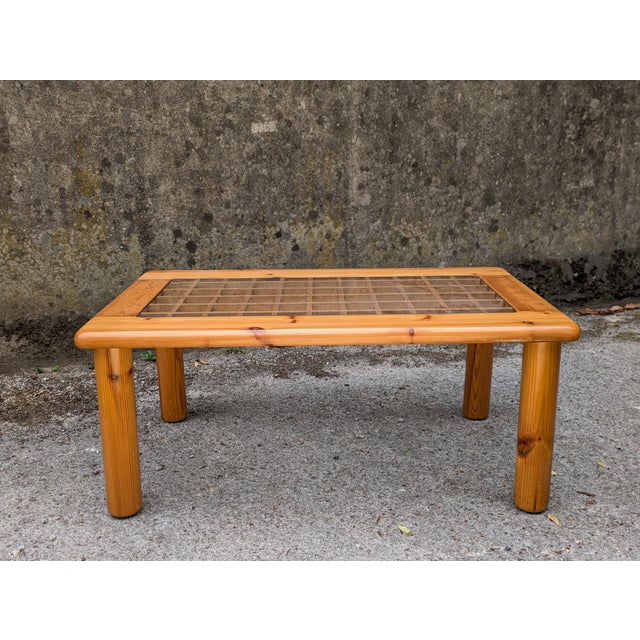 Openwork Coffee Table in Pine and Glass, France, 1980 For Sale - Image 4 of 9