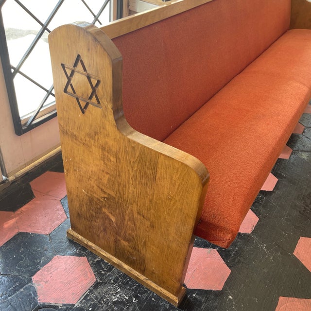 Mid-Century Modern 1940s Pews Synagogue Oak 8 Foot, and 10 Foot, Mid Century Modern For Sale - Image 3 of 5