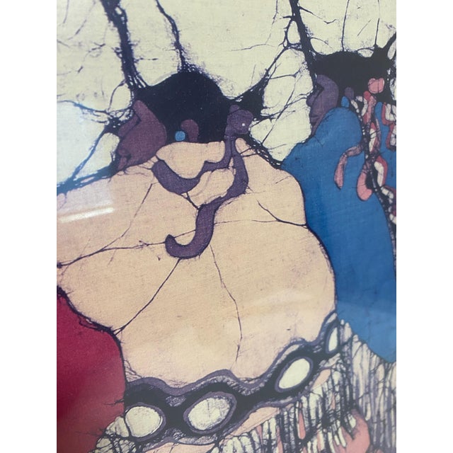 Late 20th Century Alice Valdez Batik Artwork Signed For Sale - Image 9 of 11