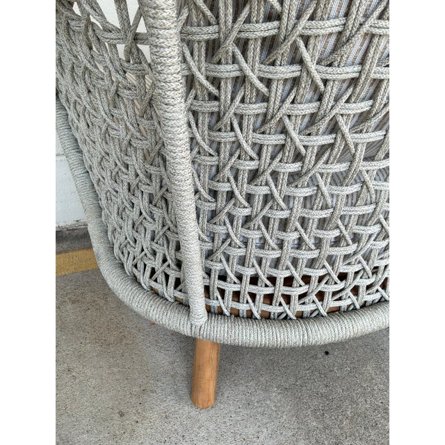 Made Goods Organic Modern Teak Tessa Lounge Chair and Ottoman For Sale In Atlanta - Image 6 of 11