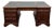 English Partner Desk with Green Leather For Sale