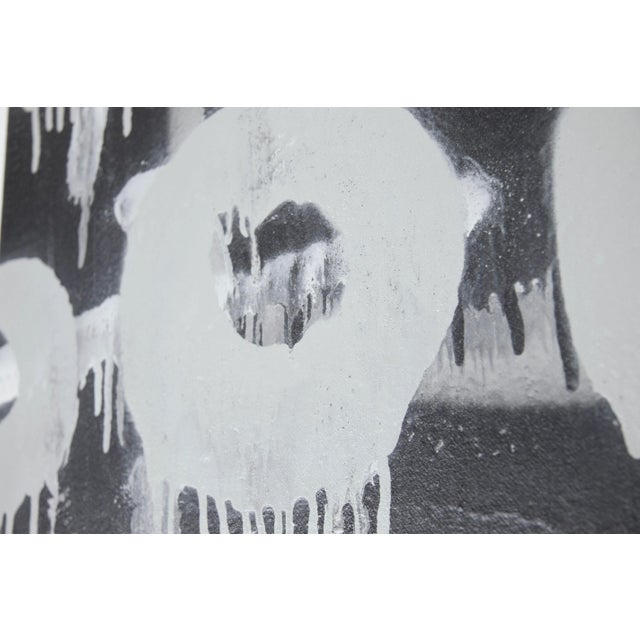 Black Original Spray Painting on Canvas by Jeffery Stuart For Sale - Image 8 of 12