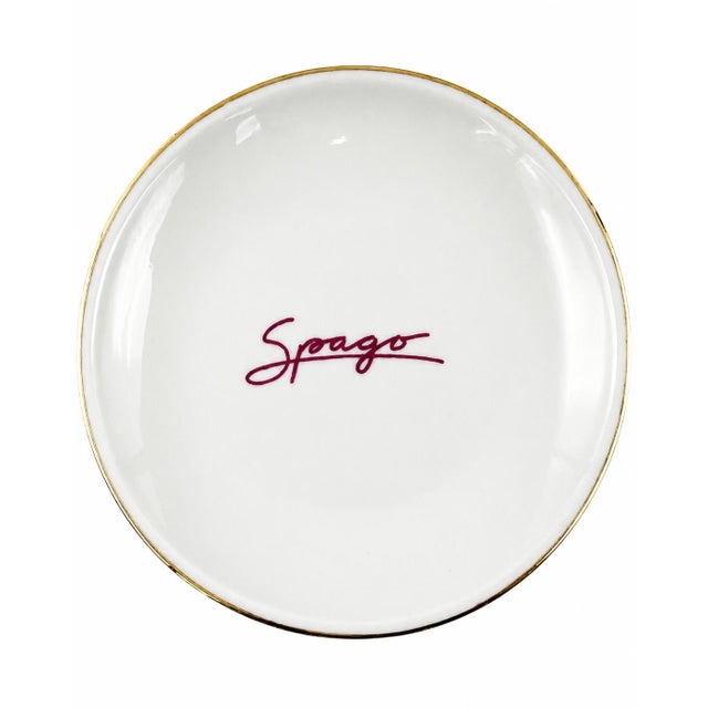 Ceramic Vintage Spago Restaurant Butter Dish Beverly Hills Los Angeles, Ca Porcelain For Sale - Image 7 of 10