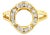 Flower Shaped Pearl Diamond Ring .37cttw 14k Yellow Gold, Size 8 For Sale
