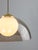 Mid-Century Modern Space-Age Italian Brass, Opaline and Acrylic glass Pendant Lamp For Sale - Image 3 of 18