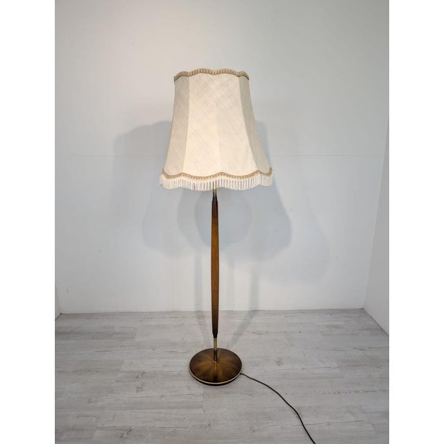 Danish Teak Floor Lamp with Brass, 1960s For Sale - Image 3 of 18