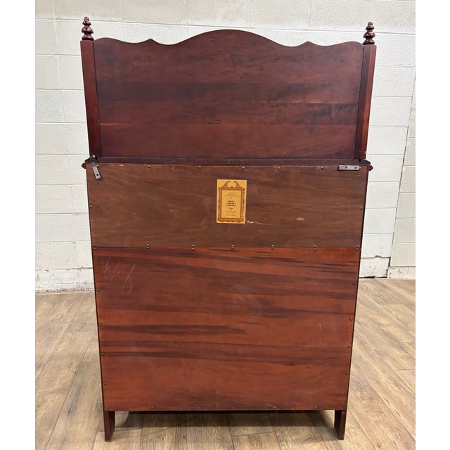 Vintage Davis Cabinet Co Lillian Russell Victorian Style Walnut Secretary Desk For Sale - Image 15 of 15