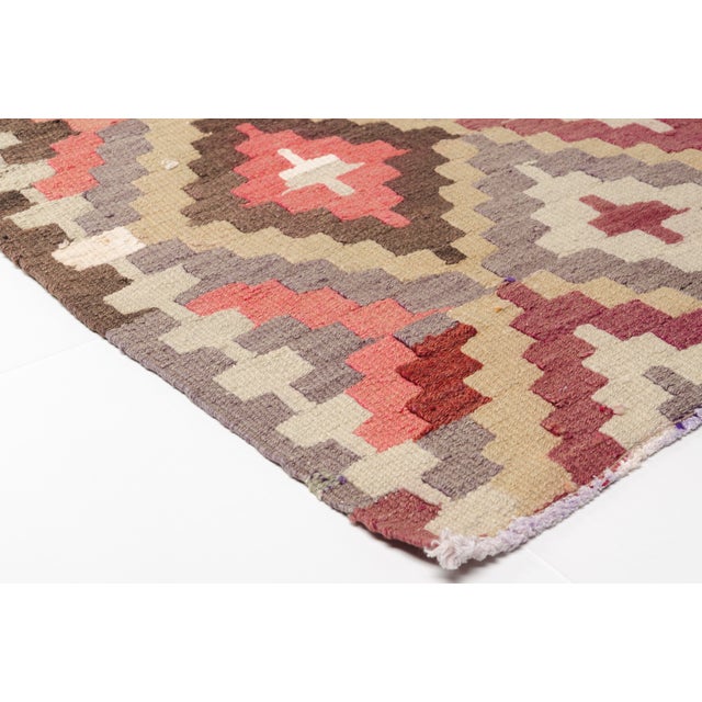 Vintage Triple Medallion Kilim Rug For Sale - Image 9 of 10