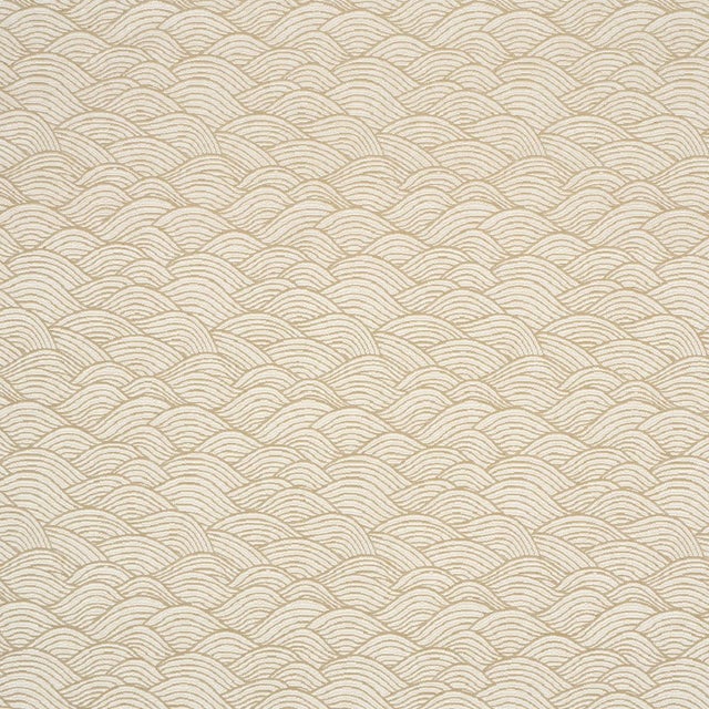 Schumacher Symphony Scallop Fabric In Neutral For Sale