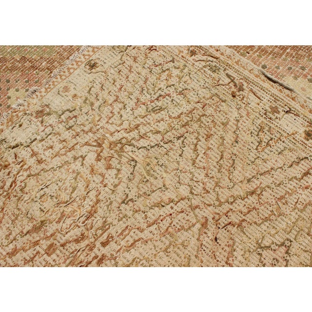 Embroidered Flatweave Kilim Rug From Turkey in Repeating Diamond Design For Sale - Image 12 of 13