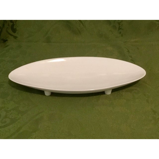 Mid 20th Century Mid Century Modern Hyalyn Ceramic Footed Platter For Sale - Image 4 of 5