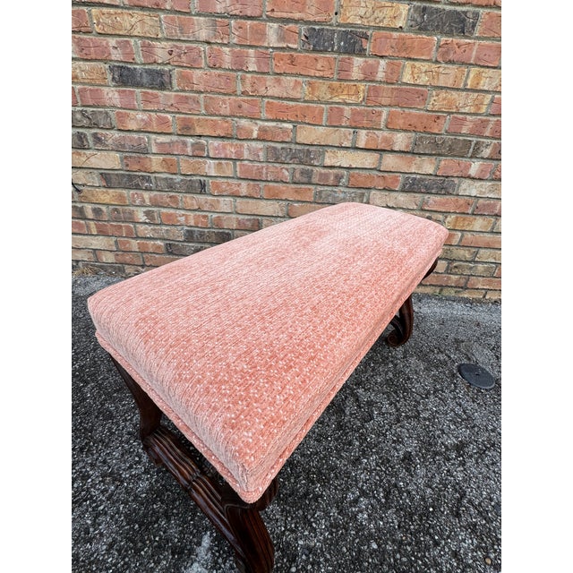 Antique French Bench With New Upholstery For Sale In Nashville - Image 6 of 10