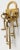 Mid-Century Modern Vintage Brass Lock and Key Wall Hook* For Sale - Image 3 of 4