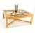 1980s Contemporary Bird's-Eye Maple With a Square Glass Top Coffee Table For Sale - Image 9 of 10
