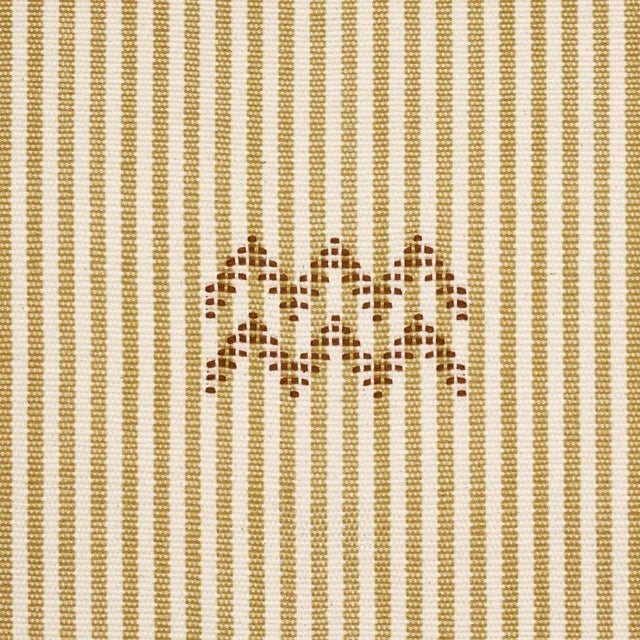 Rustic European Schumacher x A Rum Fellow Ribbon Fabric in Wheat For Sale - Image 3 of 4