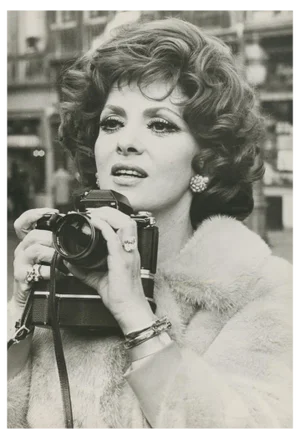 Gina Lollobrigida with a Nikon, 1950s, Photographic Print