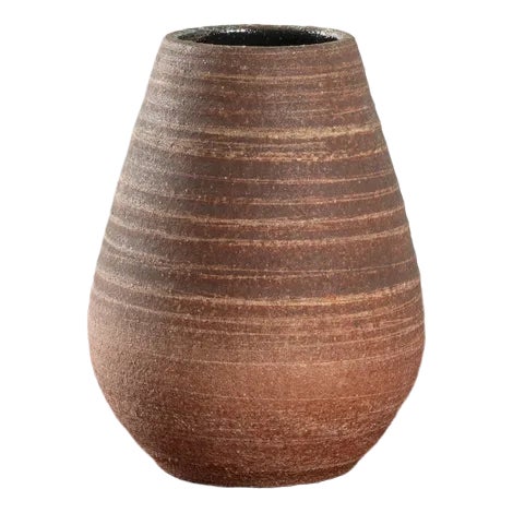 Grated Red Vase from Accolay, 1960s For Sale