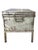 Restoration Hardware Early 20th Century Industrial Metal Trunk Chest on Stand With Patina Finish For Sale - Image 4 of 18