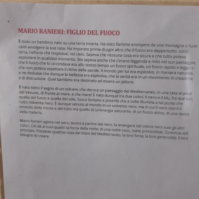 Mario Ranieri, Son of Fire, 20th Century, Oil on Canvas For Sale - Image 11 of 17