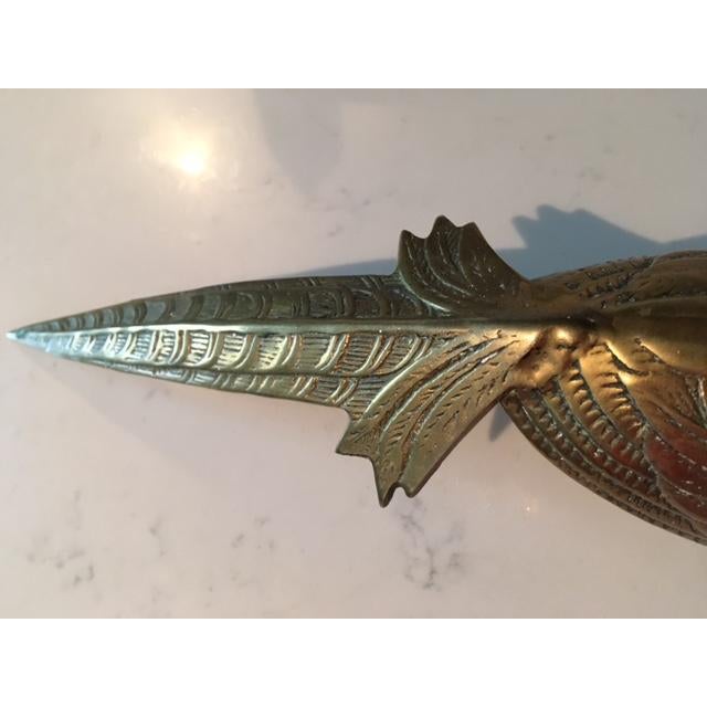 Pair of nice Mid Century solid brass pheasants or some exotic bird. They have a paper label saying Made in Korea, which...