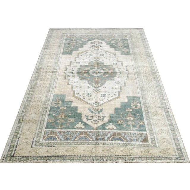 1960s 1960s Turkish Oushak Rug For Sale - Image 5 of 7