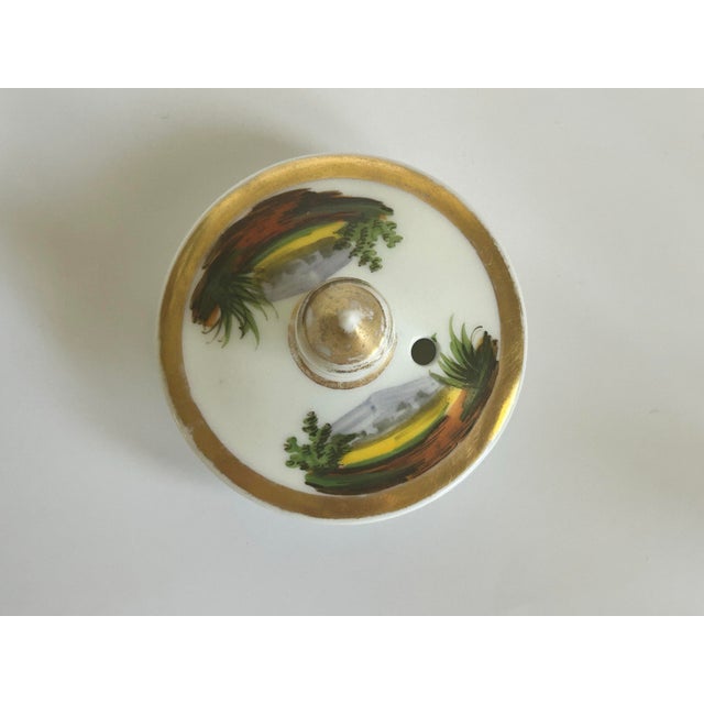 Early 19th Century Antique French Porcelain Coffee Pot With Hand-Painted Landscapes, c.1820–1830 For Sale - Image 5 of 12