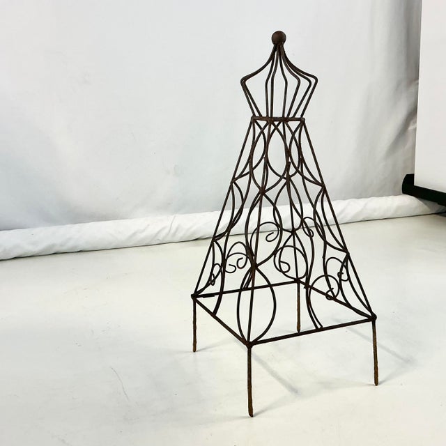 1970s 1970s Vintage Art Nouveau Square Rustic Mexican Garden Topiary Frame For Sale - Image 5 of 11