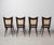 1950s Italian Dark Stained Exotic Wood Dining Chairs, 1950s, Set of 4 For Sale - Image 5 of 7