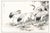 Japanese Cranes Among Bamboo, Vintage Japanese Art Print Reproduction, 30" X 20" For Sale
