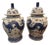 Danny’s Fine Porcelain Blue and White Hand-Painted Porcelain Dragon Temple Jars - A Pair For Sale
