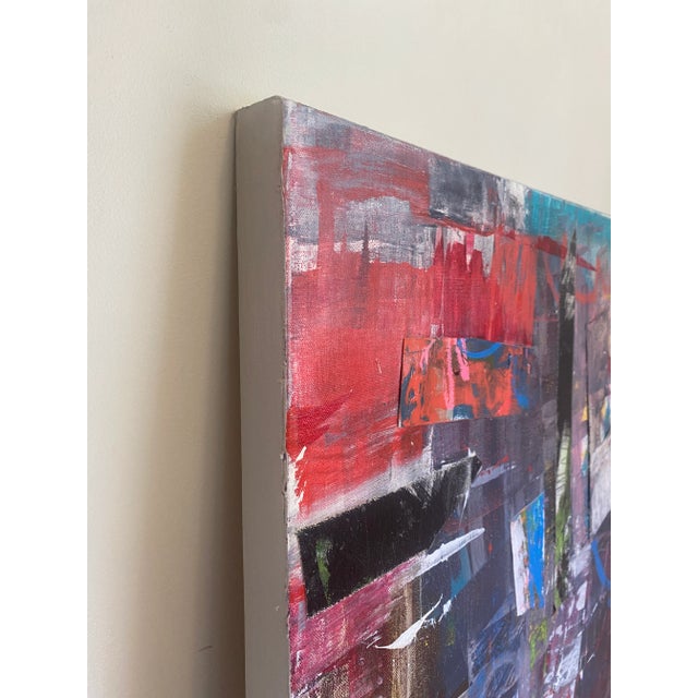 2020s Sarah Trundle, Contemporary Abstract Mixed Media Collage Painting, "Post No Bills" For Sale - Image 5 of 8