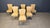 Set of 6 yellow/cream leather curved dining chairs in the manner of Gerard Van Den berg for Montis. Beautiful curvy design...