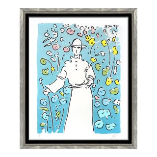 Mid 20th Century Monk In The Garden, Peter Max For Sale