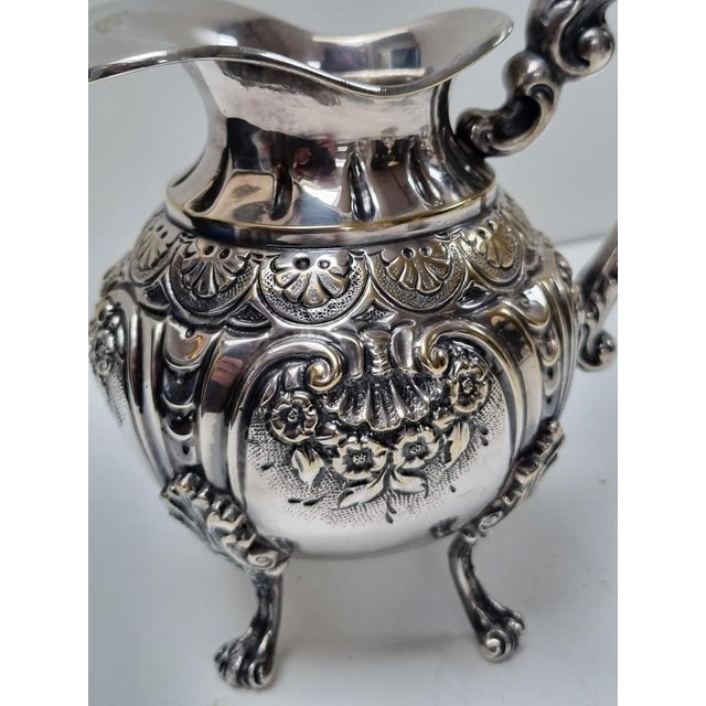 Rococo Baroque Style Silver-Plated Coffee and Tea Set, 1890s, Set of 4 For Sale - Image 16 of 18