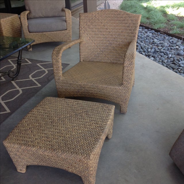 Brown Jordan Havana Outdoor Lounge Chair & Ottoman | Chairish
