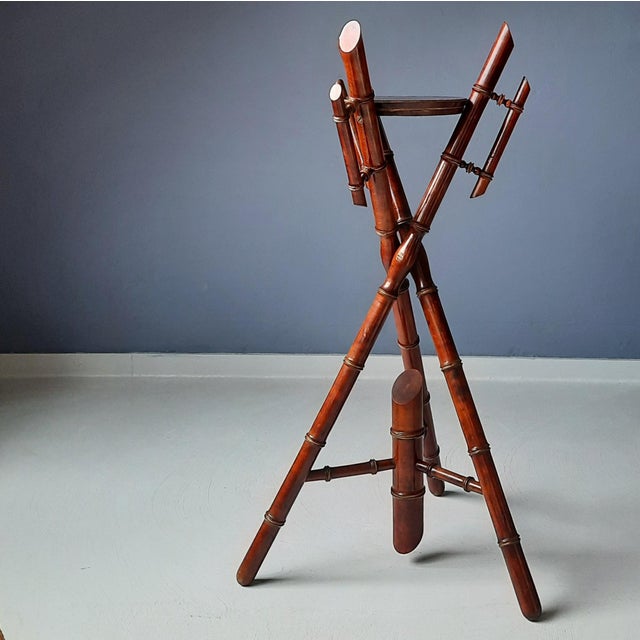 French Faux Bamboo Plant Stand, 1900s For Sale - Image 6 of 8